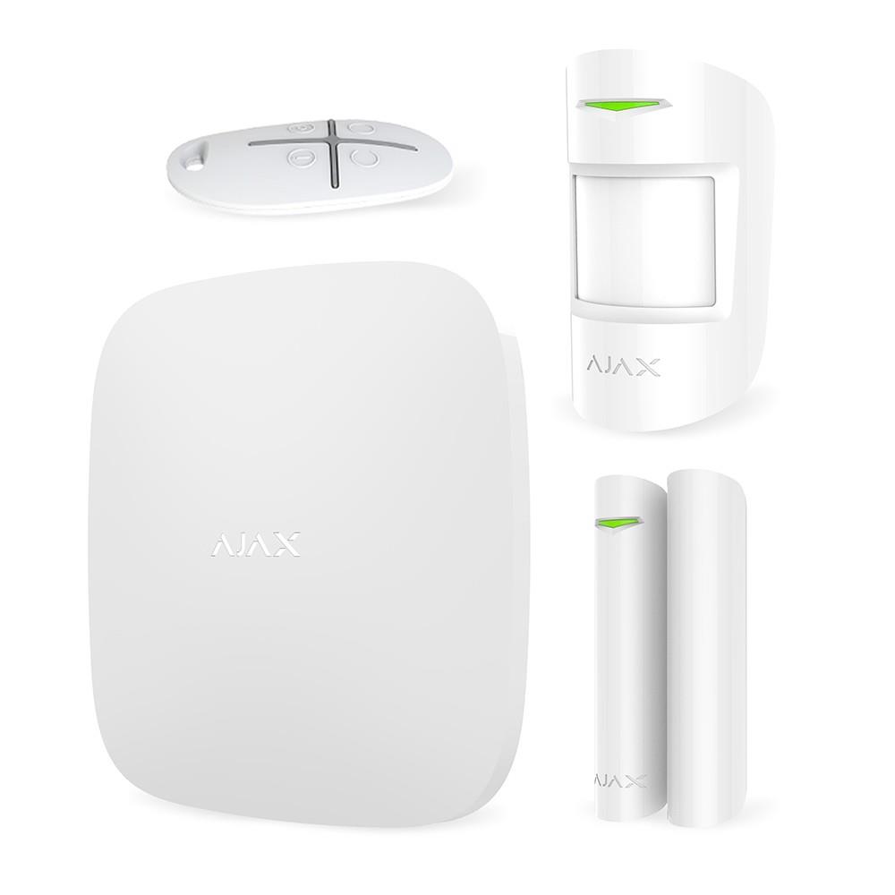 Комплект охоронної сигналізації Ajax StarterKit, hub, motionprotect, doorprotect, spacecontrol, jeweller, бездротовий, білий (20288.56.WH1)
