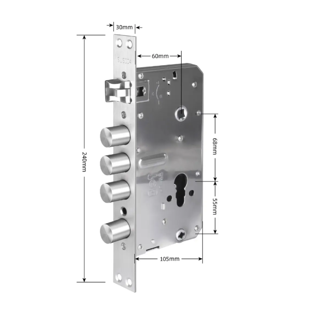 SEVEN LOCK SL-7768BF (врізна частина 6068R) Біометричний замок - Зображення 2