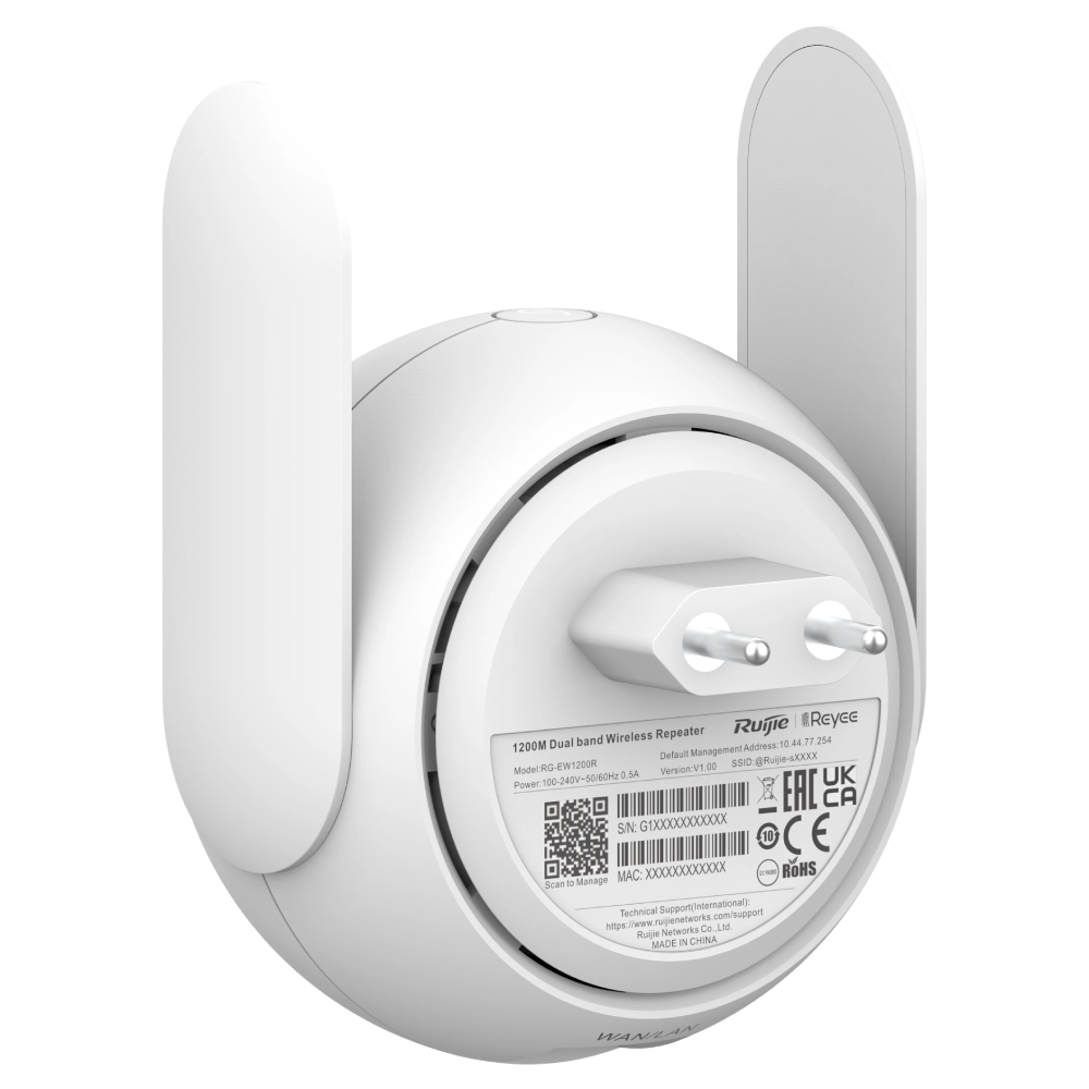 Ruijie RG-EW1200R Дводіапазонний розширювач Mesh Wi-Fi - Зображення 3