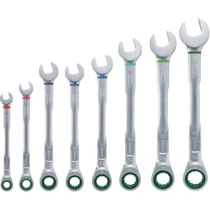 Bosch (1600A027PS) з тріскачкою 8 шт Набір ключів комбінованих - Зображення 3
