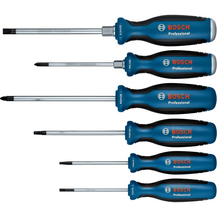 Bosch Professional (1600A02CV3) SL / PH / PZ / TX 6 шт Набір викруток
