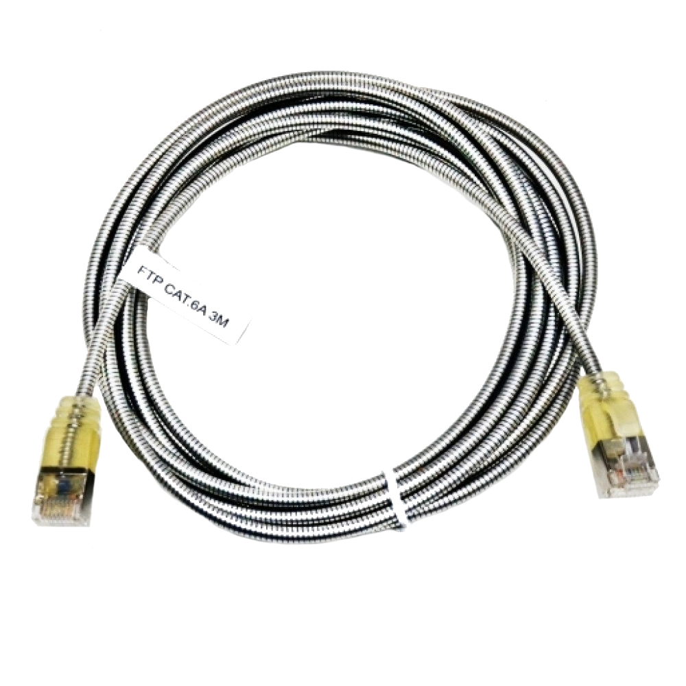 Патч-корд FTP Kingda 2 м, кат. 6А, армований, сріблястий
