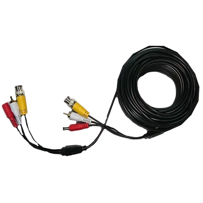 BNC + DC + AV Патчкорд комбінований коаксіальний + живлення + звук 20м