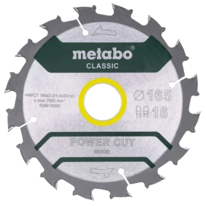 Metabo "power cut wood - professional" (628416000) Пильний диск 165x30, Z16 WZ 5° /B