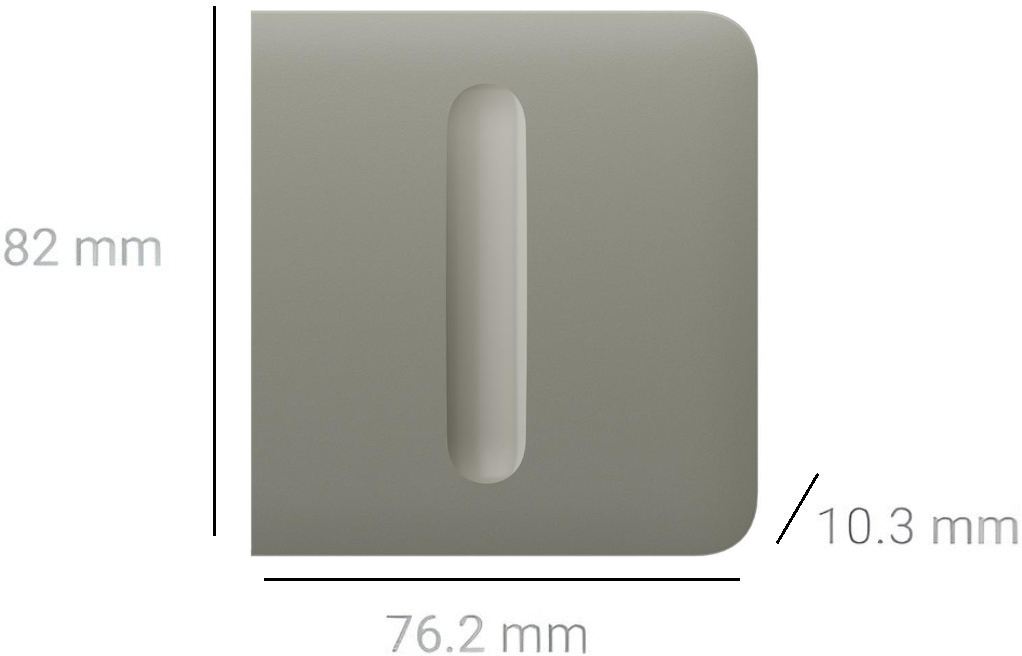 Кнопка бічна для одноклавішного вертикального вимикача димера Ajax SideButton Vertical Dimmer 1-gang 2-way for LightSwitch, Jeweler, бездротовий, ivory