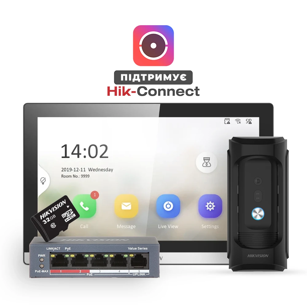 DS-KB8113-IME1(B) UKR+DS-KH6350-TE1+HS-TF Комплект