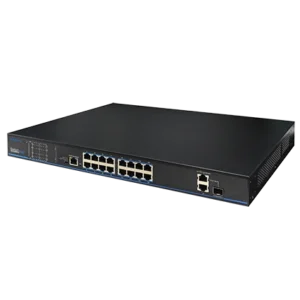 UTP3218TS-PSB 16 портів 10/100 Мбіт/с PoE+ 2 порти Gigabit RJ-45 (1 порт комбінований SFP)