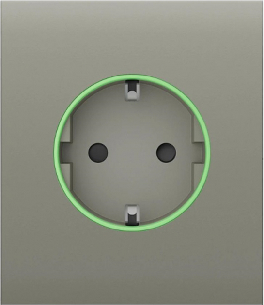 Центральна панель для вбудованої розетки Ajax CenterCover for Outlet smart, Jeweler, бездротова, olive