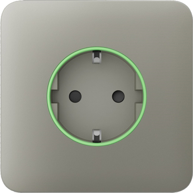 Передня панель для вбудованої розетки Ajax SoloCover for Outlet smart, Jeweler, бездротової, olive