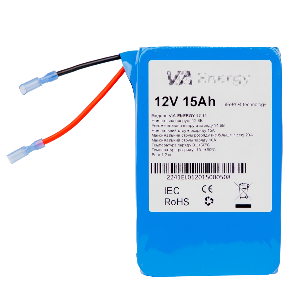 VIA Energy Акумуляторна батарея літієва 12В, 15А•г - Зображення 3