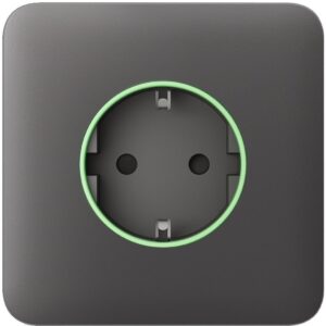 Передня панель для вбудованої розетки Ajax SoloCover for Outlet smart, Jeweler, бездротової, grey