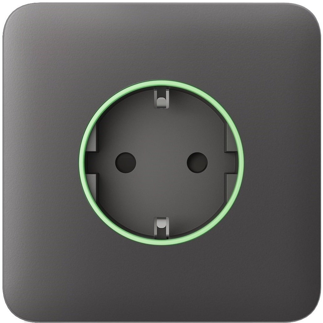 Передня панель для вбудованої розетки Ajax SoloCover for Outlet smart, Jeweler, бездротової, grey
