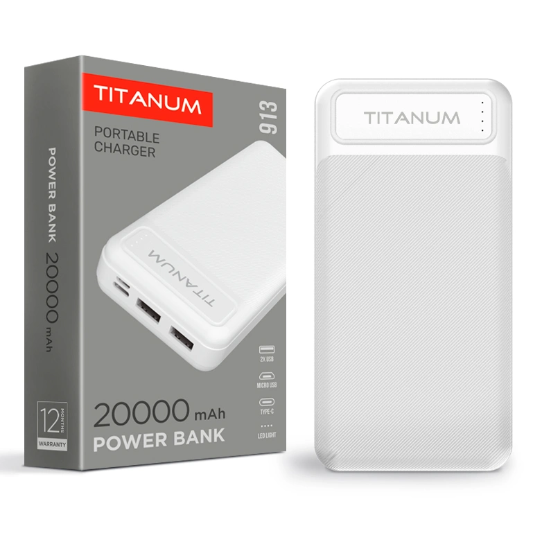 TITANUM 913 White 20000mAh Повербанк - Зображення 4