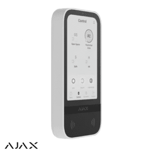 Клавіатура з сенсорним дисплеєм Ajax KeyPad TouchScreen, jeweller, бездротовий, білий