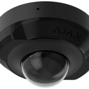 IP-Камера дротова Ajax DomeCam Mini, 8мп, 2.8мм, Poe, True WDR, IP 65, ІЧ 30м, аудіо, кут огляду 100° до 110°, міні купольна, чорна