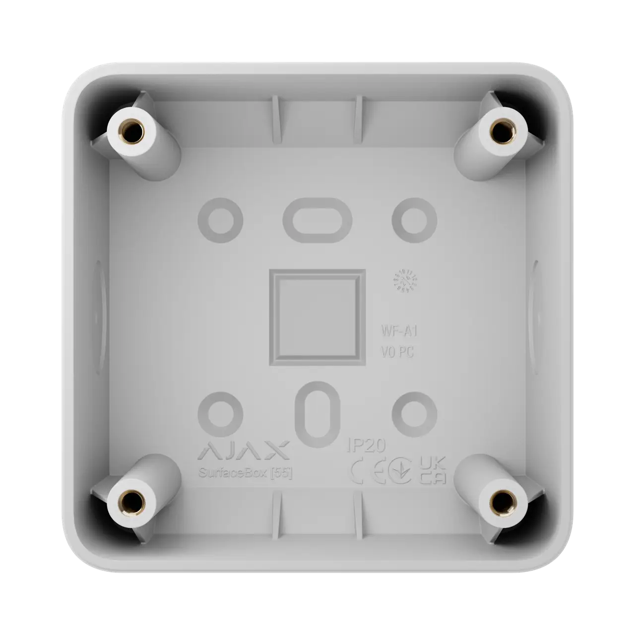 Монтажна коробка Ajax SurfaceBox, для вимикачів Ajax LightSwitch, розеток Ajax Outlet, біла
