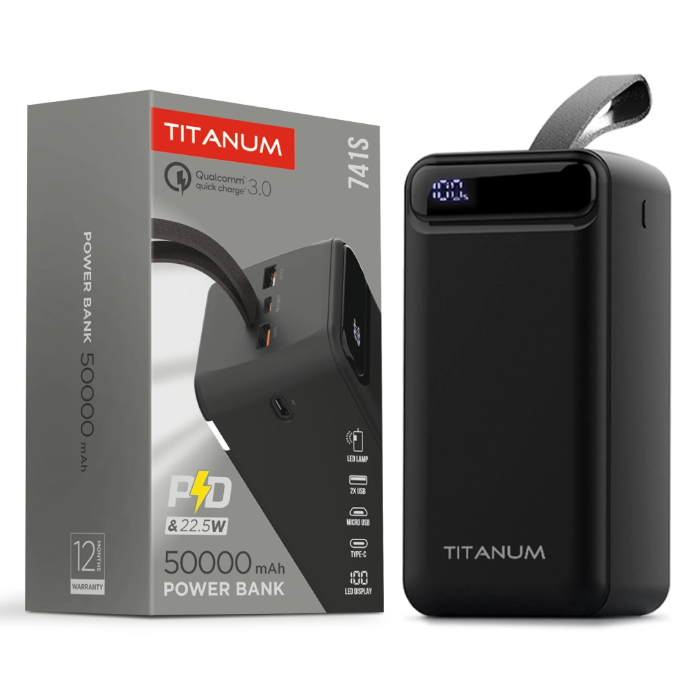 TITANUM 741S 22.5W Black 50000mAh Повербанк - Зображення 4