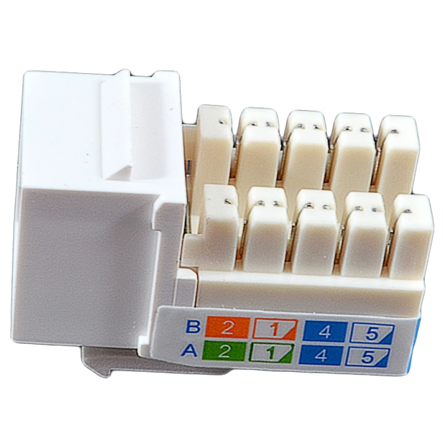 EPNew 6KTVM-U0WH Модуль KeyStone RJ45 UTP, кат. 6, 110, Slim, W - 16.6 мм, білий - Зображення 3