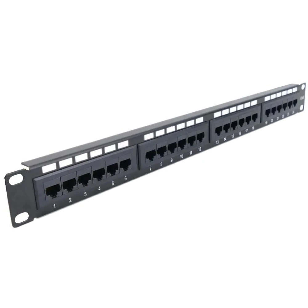 PP-KUTP24-NM Патч-панель 24-портова стійка 19", UTP кат. 5Е
