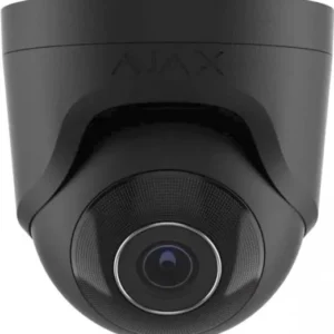IP-Камера дротова Ajax TurretCam, 8мп, 2.8мм, Poe, True WDR, IP 65, ІЧ 35м, аудіо, кут огляду 100° до 110°, купольна, чорна