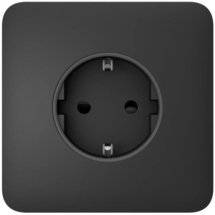 Передня панель для вбудованої розетки Ajax SoloCover for Outlet Basic, graphite