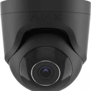 IP-Камера дротова Ajax TurretCam, 5мп, 4мм, Poe, True WDR, IP 65, ІЧ 35м, аудіо, кут огляду 75°до 85°, купольна, чорна