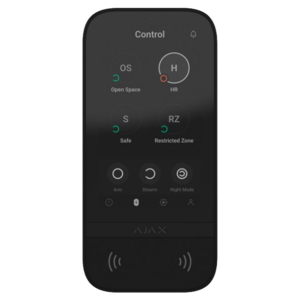 Бездротова сенсорна клавіатура Ajax Keypad Plus, jeweller, бездротовий, чорний (26077.83.BL1)