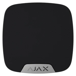 Бездротова внутрішня сирена з клемою для додаткового світлодіода Ajax Superior HomeSiren black Jeweller