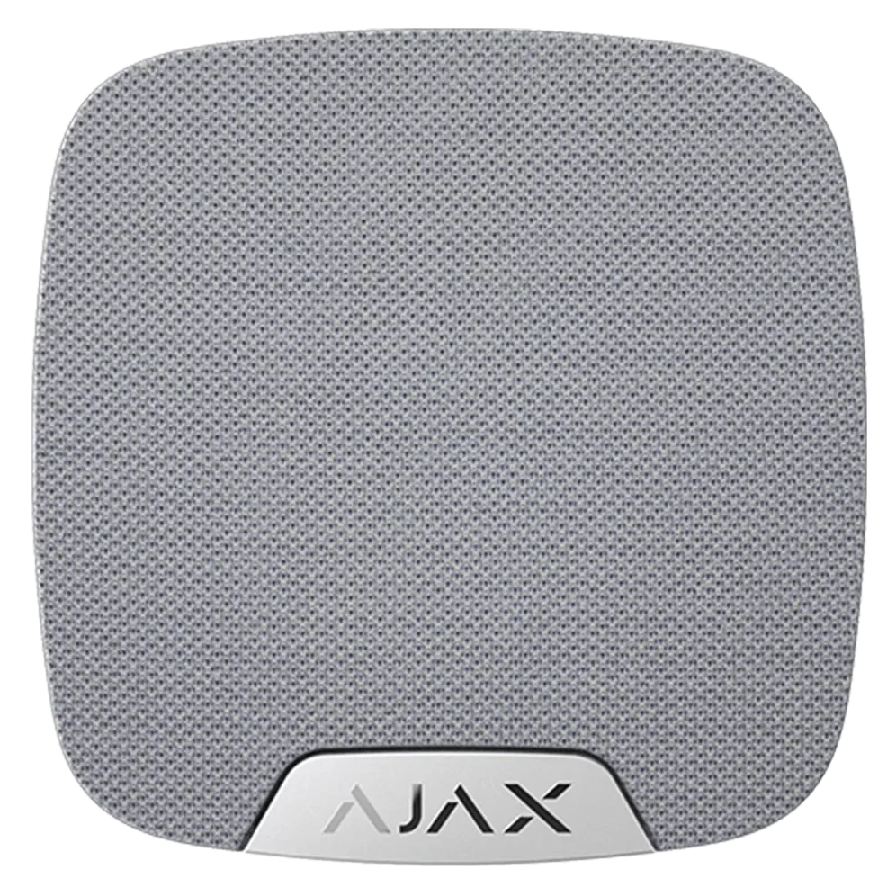 Бездротова внутрішня сирена з клемою для додаткового світлодіода Ajax Superior HomeSiren white Jeweller