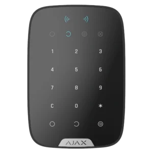 Бездротова клавіатура з підтримкою захищених карток і брелоків Ajax Superior Keypad Plus black Jeweller