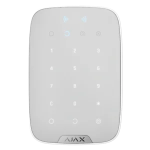 Бездротова клавіатура з підтримкою захищених карток і брелоків Ajax Superior Keypad Plus white Jeweller