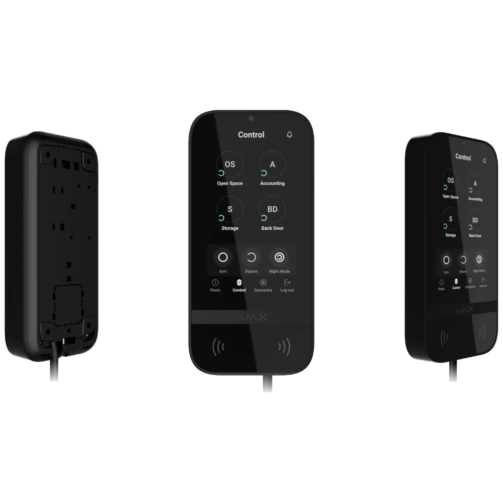 Клавіатура дротова сенсорна Ajax Superior KeyPad TouchScreen black Fibra - Зображення 3