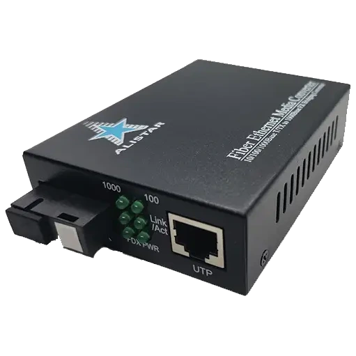 ALISTAR X3G 1G 10/100/1000BASE-T RJ-45 - 1000BASE-LX 1SM WDM SC 20KM TX1310/RX1550nm Медіаконвертор - Зображення 3