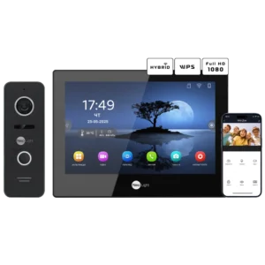 Neolight ALPHA Hybrid Black + PRIME FHD Black з кутком Комплект відеодомофону