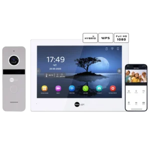 Neolight ALPHA Hybrid + SOLO FHD Silver Комплект відеодомофону