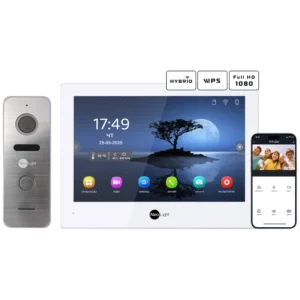 Neolight ALPHA Hybrid + PRIME FHD Silver з кутком Комплект відеодомофону