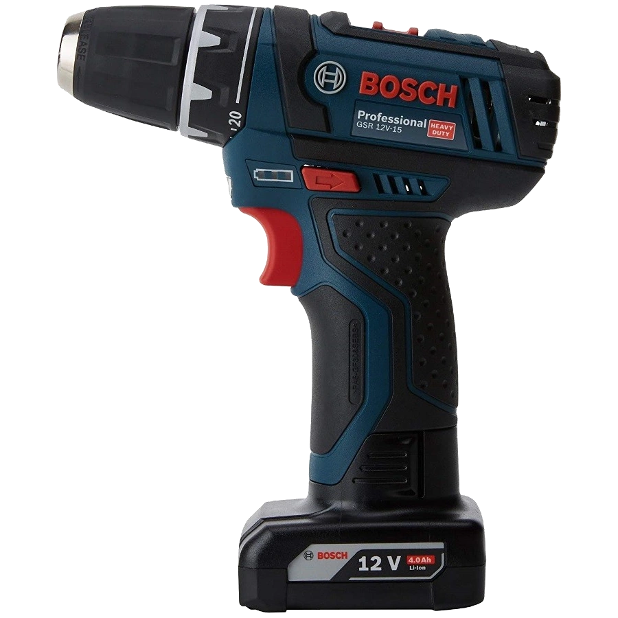 Bosch Professional GSR 12V-15 Акумуляторний дриль-шурупокрут + набір біт + свердла (39 шт.) - Зображення 3