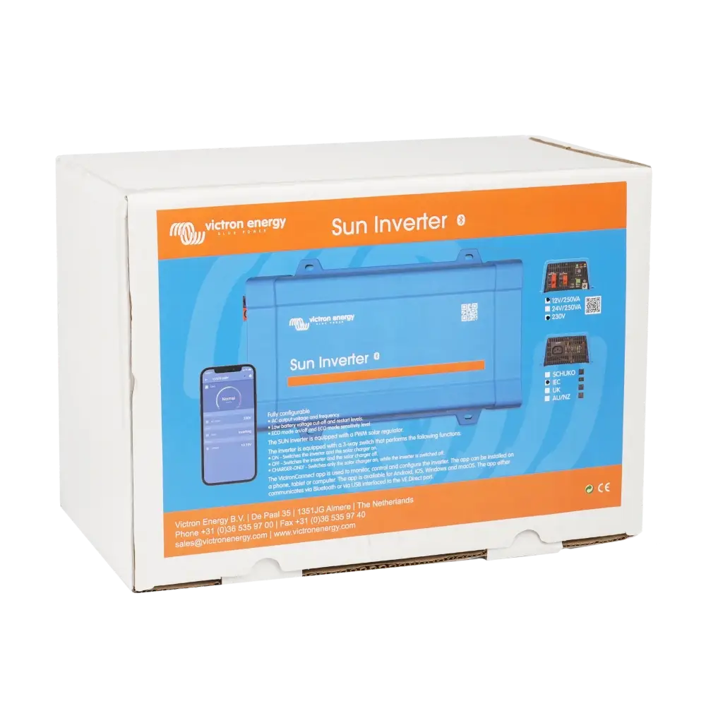 Victron Energy Sun Inverter 12/250-15 автономний однофазний чиста синусоїда Інвертор - Зображення 7