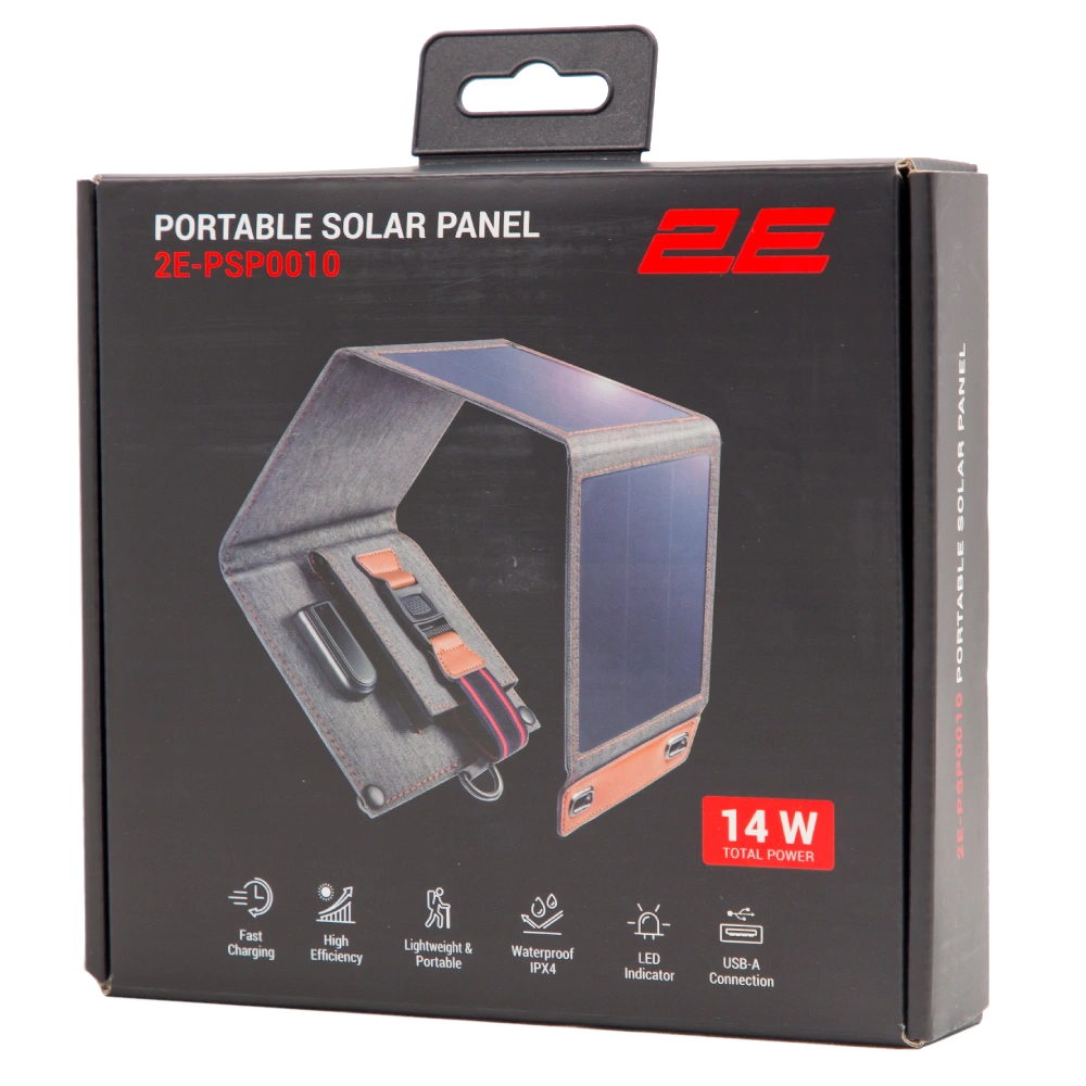 2E портативна 14 Вт USB-A 5V/2.4A Сонячна панель - Зображення 7