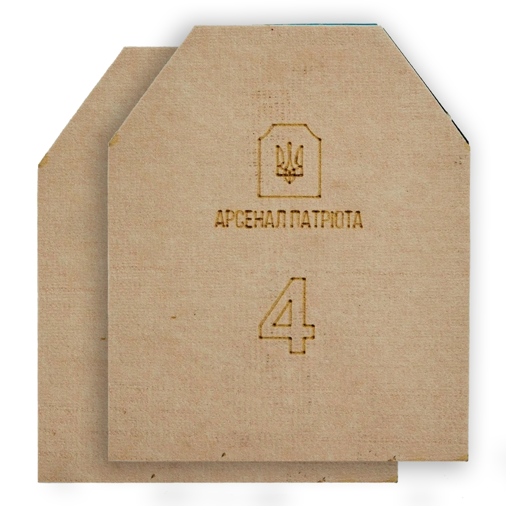 4 клас "Полегшена" 3.1 кг Бронеплита Арсенал Патріота (ціна комплекту з 2-х плит)