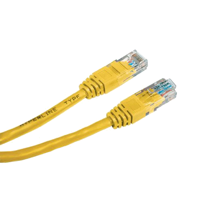 Патч-корд E-server UTP, 0.5 м, кат. 5e жовтий