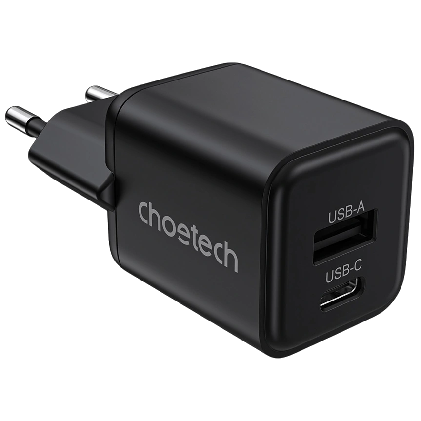 Choetech PD5012 mini Black PD30W GAN A+C Адаптер