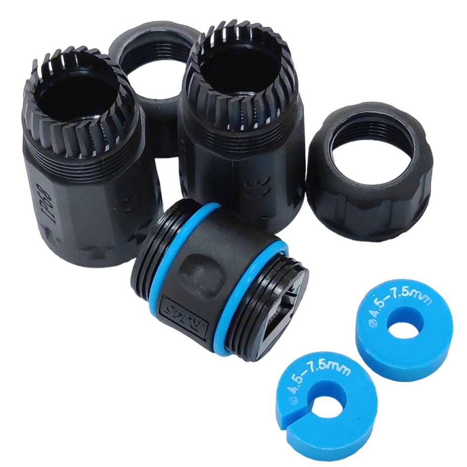 RJ45-RJ45 STP Водонепроникний з'єднувач IP68 кат. 6 - Зображення 3