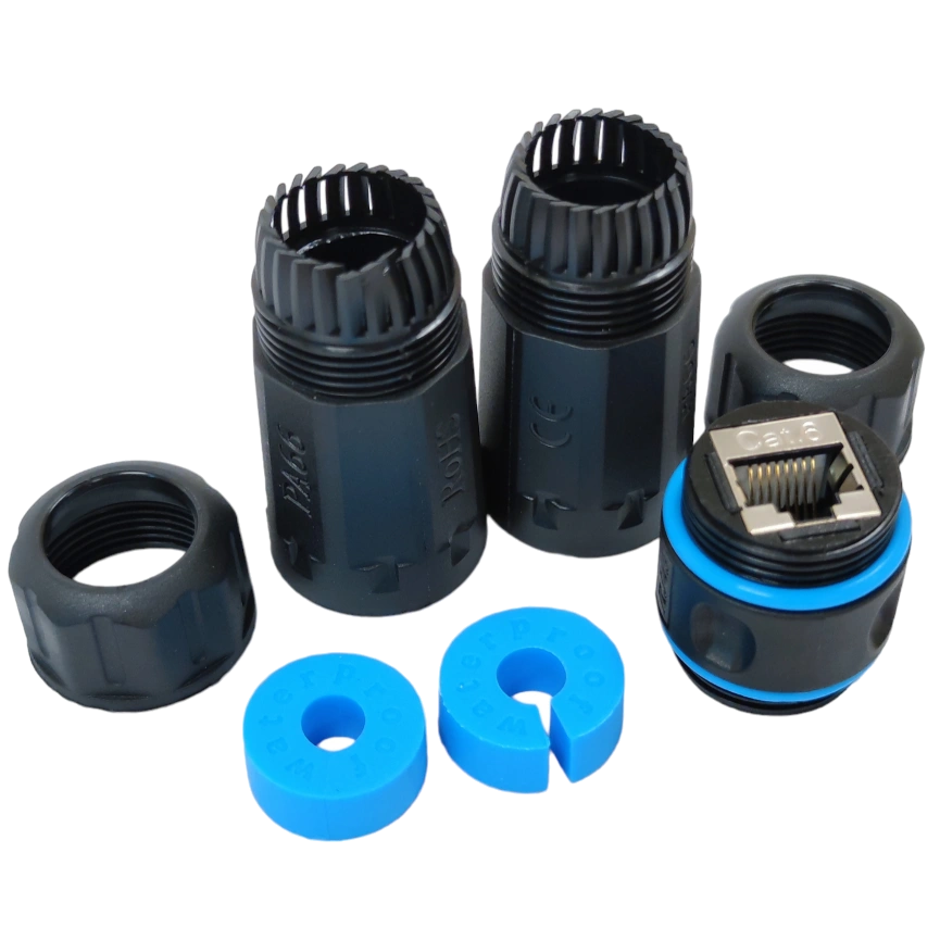 RJ45-RJ45 STP Водонепроникний з'єднувач IP68 кат. 6 - Зображення 5
