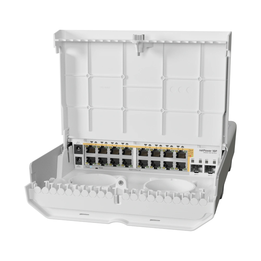 MikroTik netPower 16P (CRS318-16P-2S+OUT) PoE Комутатор 16 портів керований - Зображення 3