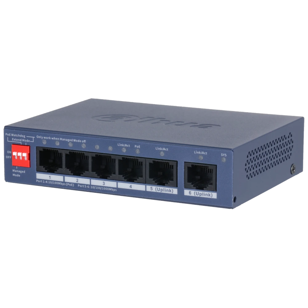 Dahua DH-CS4006-4ET2GT-36 PoE Комутатор 6 портів керований - Зображення 3