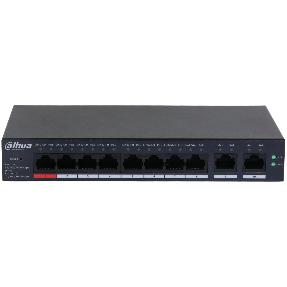 Dahua DH-CS4010-8GT-110 PoE Комутатор 8 портів керований