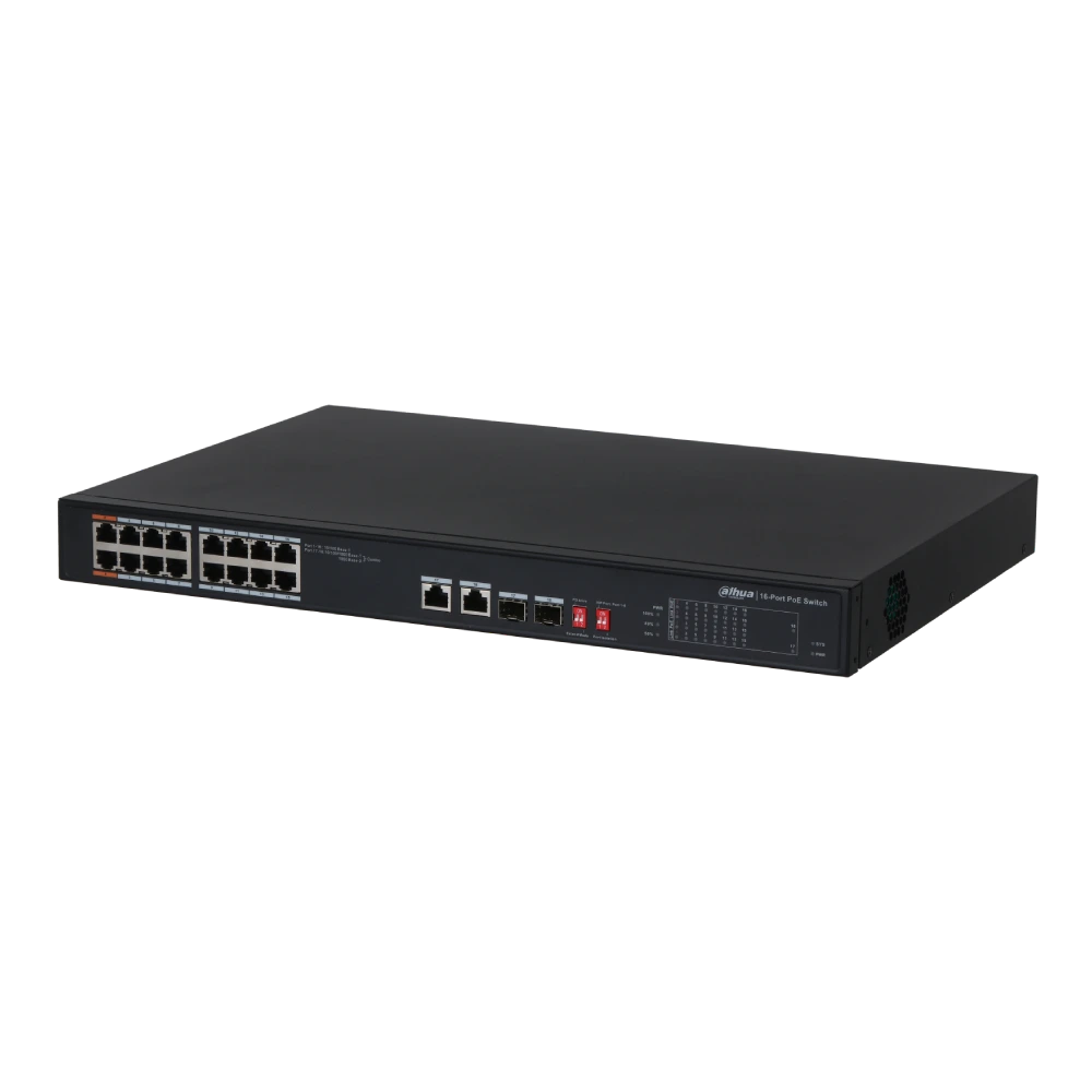 DH-PFS3218-16ET-135 16-портовий некерований PoE