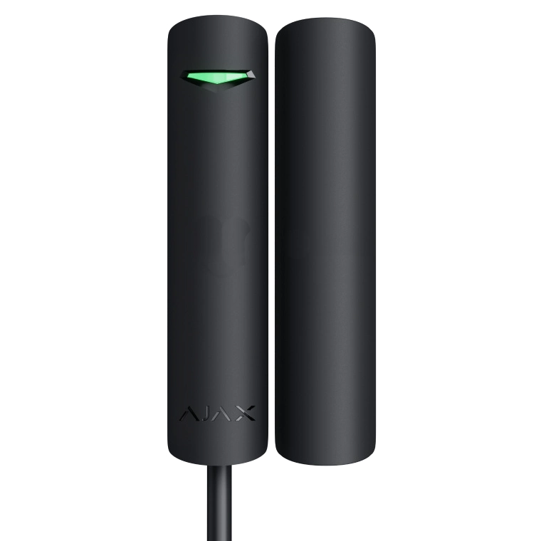 Дротовий магнітоконтактний сповіщувач Ajax Superior DoorProtect black Fibra