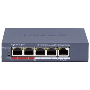 Hikvision DS-3E0105P-E/M(C) POE Комутатор 5 портів некерований